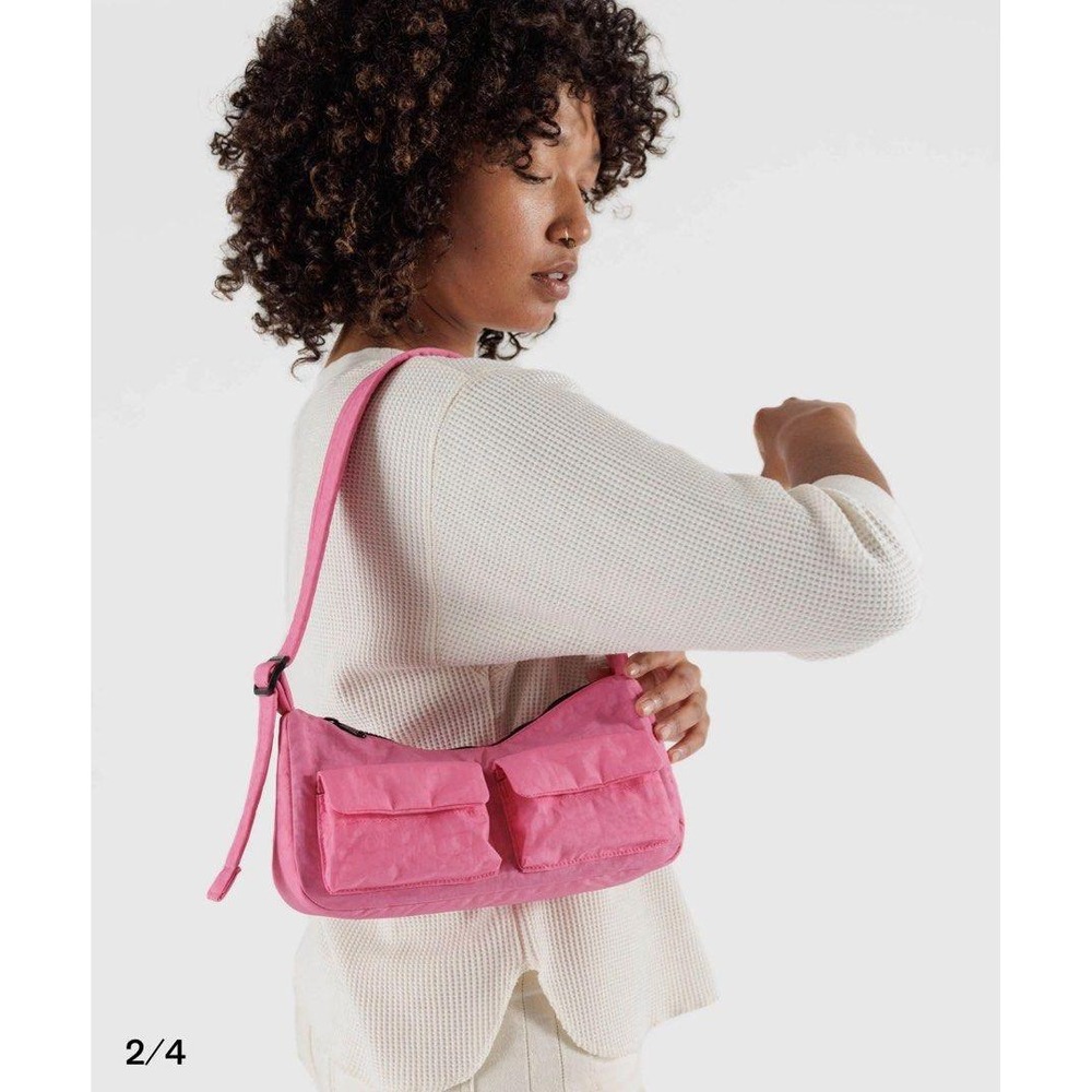 Baggu Nylon Cargo Shoulder Bag Azalea Pink
